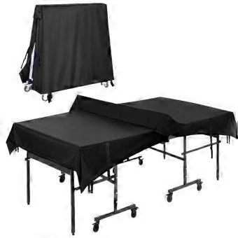 Open Table Tennis Table Cover with Flexible Cloth Barrier and Several Retaining Features for Patio, Balcony, Garage and Indoor Storage Use