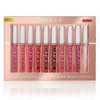 9 Matte Lip Gloss And 1 Lip Oil Set Boxed Lipstick Non-stick Cup PU7131