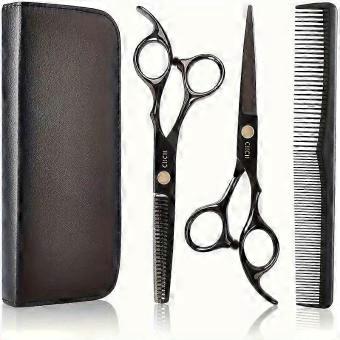 R10 Premium Hair Cutting Scissors Set - Precision Crafted for Hairdressing, Beard Trimming & Grooming - Incl Universal Shears for Men, Women & Pets - 