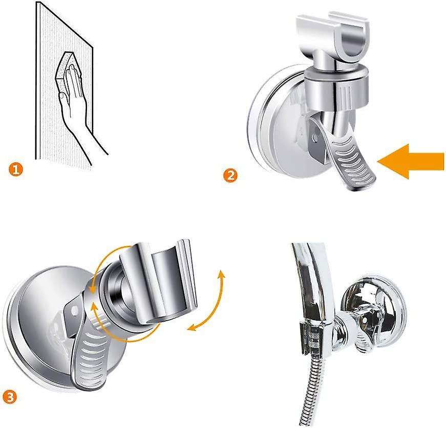 Shower Head Holder, Suction Cup Handheld Shower Holder, Wall Mount Shower Head, Universal Replaceable Shower Slider (bracket)