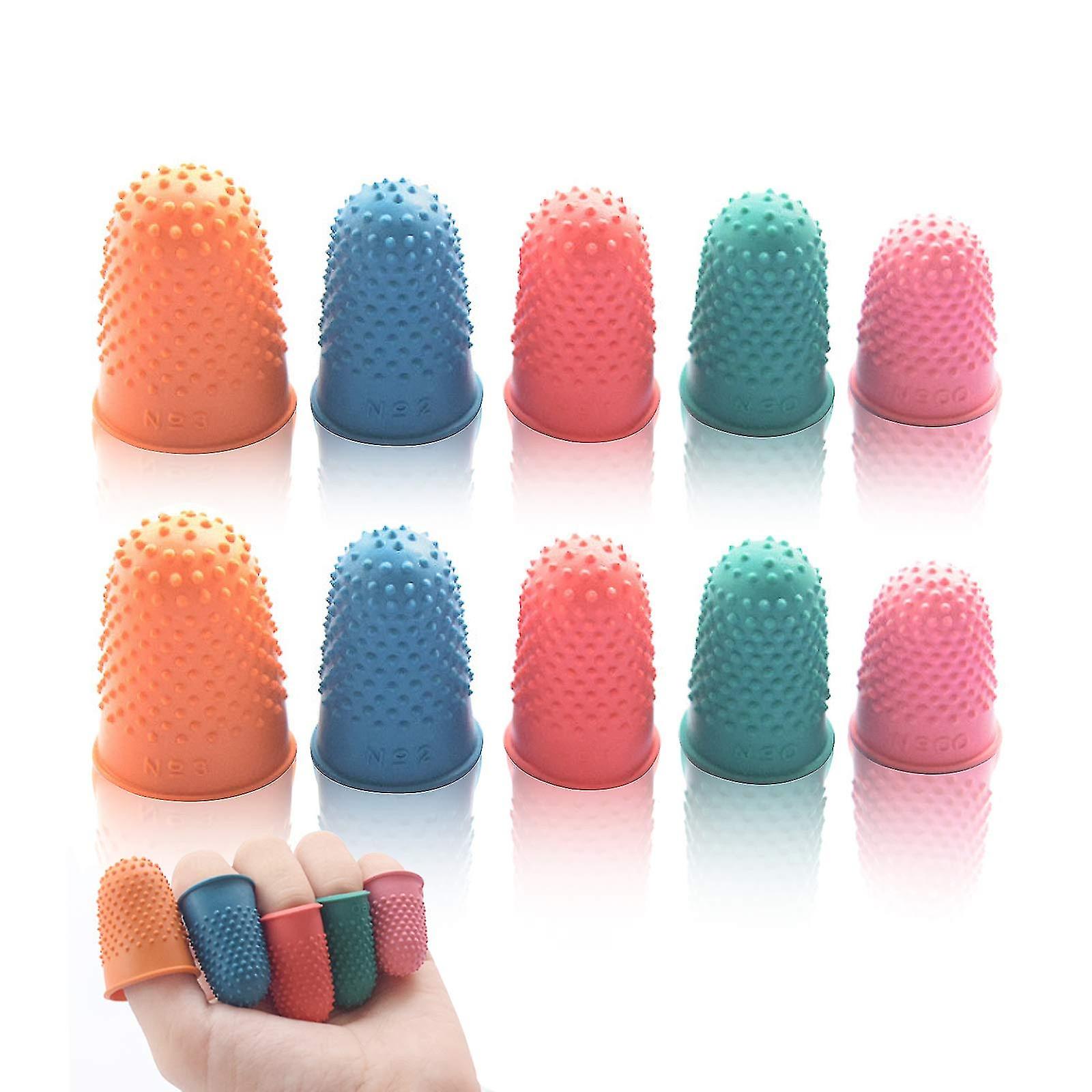 10 Pcs Rubber Finger Guard  For Beginner's Practice Of Playing Piano 5 Sizes