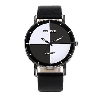 Veeki herenhorloge lederen riem decoratieve horloge geschenken voor mannen