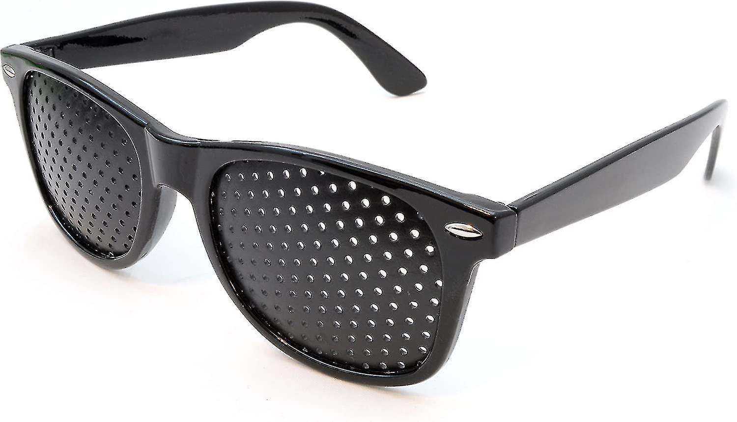 Black Grid Glasses Eye Training Pinhole Glasses