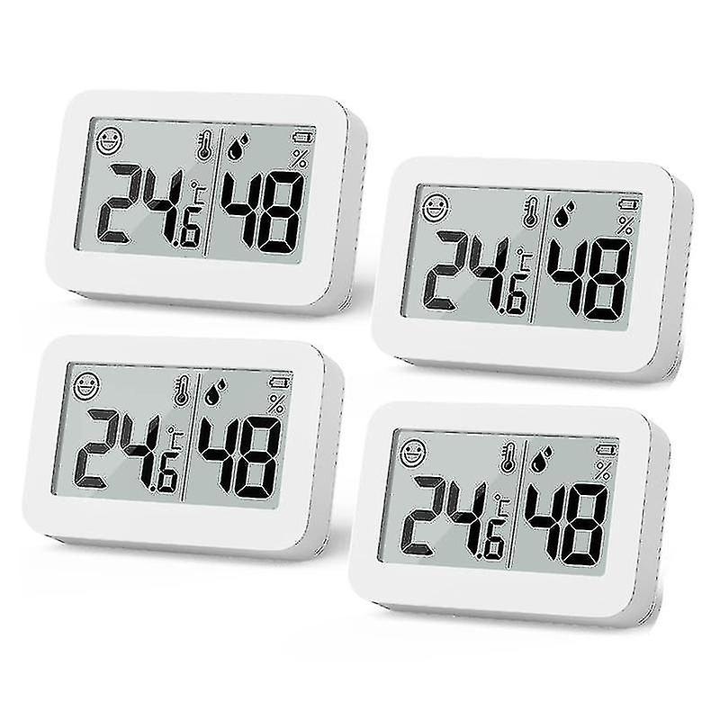 4-pack Mini Hygrometer Indoor Thermometer, Humidity Gauge