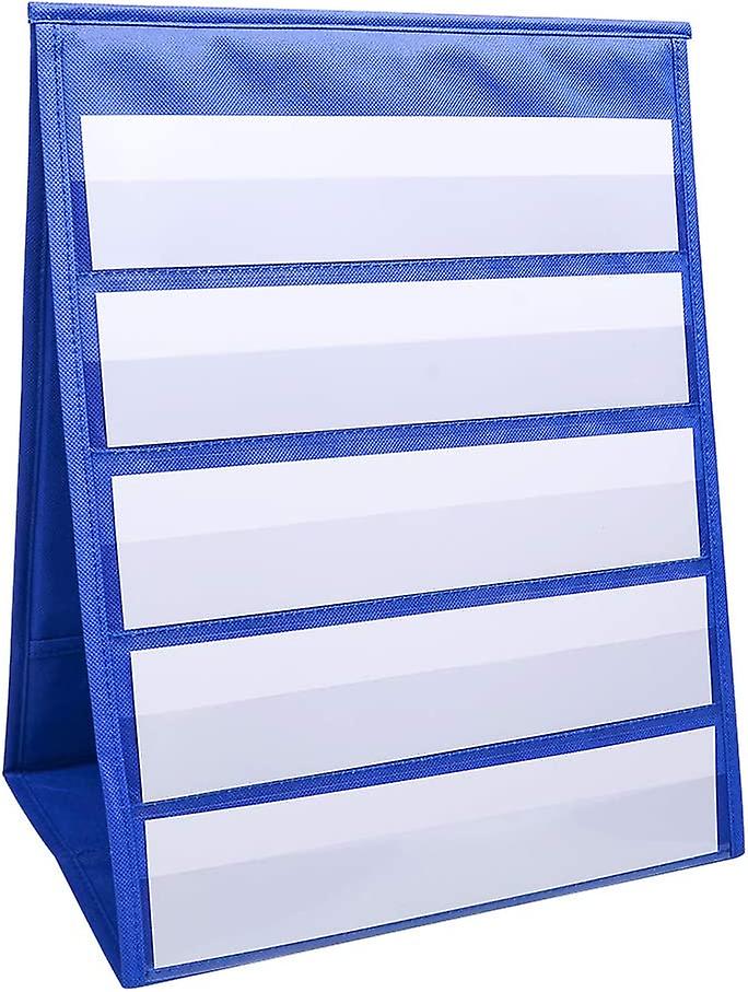 Double Sided Tabletop Pocket Chart, Free Standing Tabletop Tabletop Pocket Chart, Sentence Strip Folder For Individual Or Small Group Use In The Class