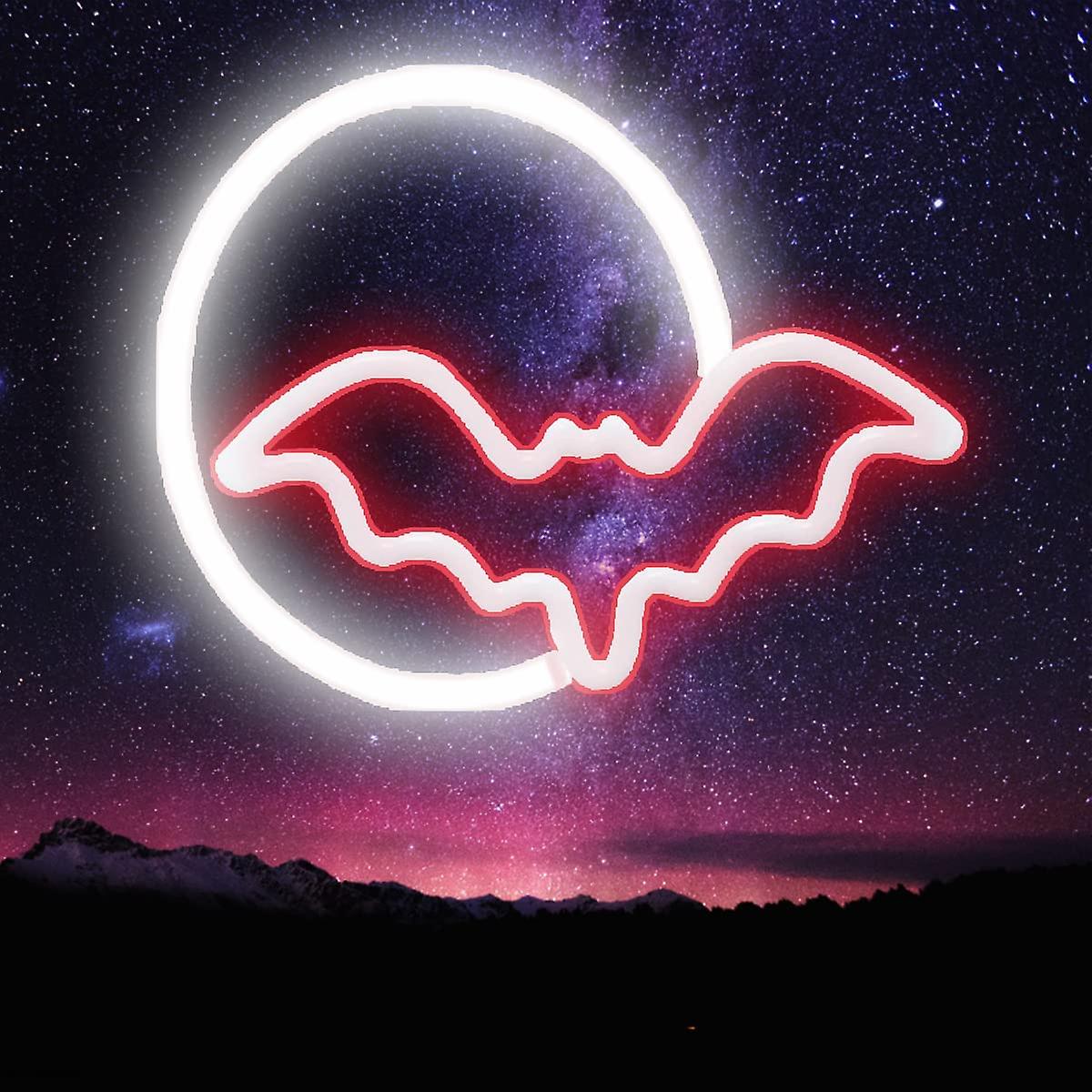 Heytea Bat Moon Heytea eon Sign Cool Decor LED Heytea eon Sign pour ...