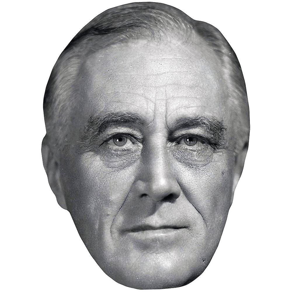 Franklin D. Roosevelt (Stoic) Celebrity Mask, Flat Card Face