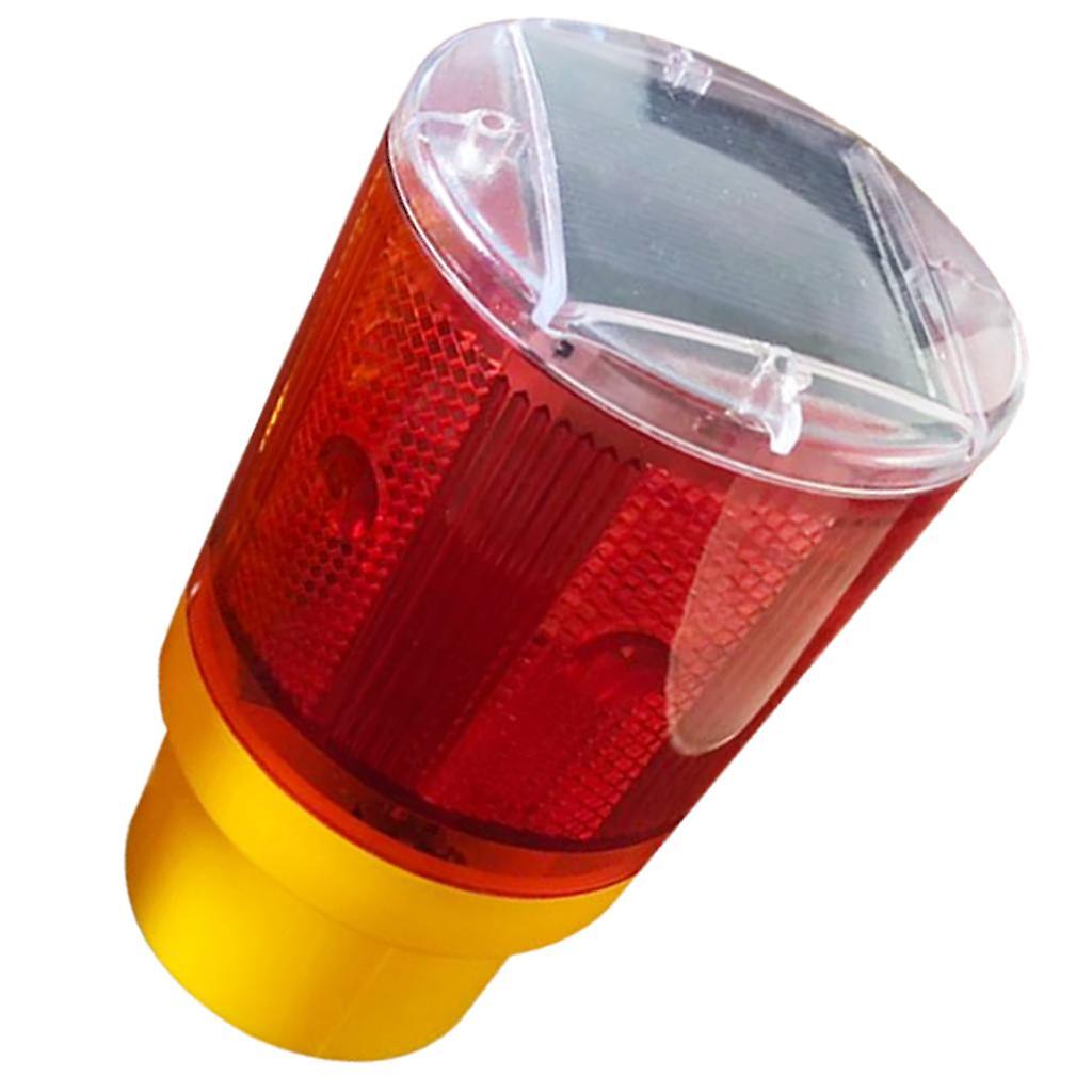 Solar Power Motion Sensor Wall Barricade Light For Outdoor Square Red