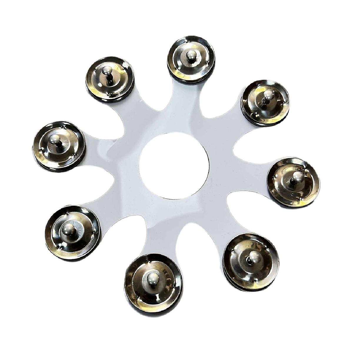 Drum Cymbals Hi Hat Tambourine Drum Set Alloy Percussion Instrument Accessories White