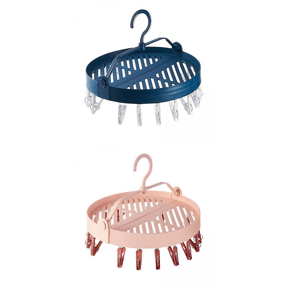 2pcs Hanging Drying Hanger Rotatable Folding for Socks Underwear