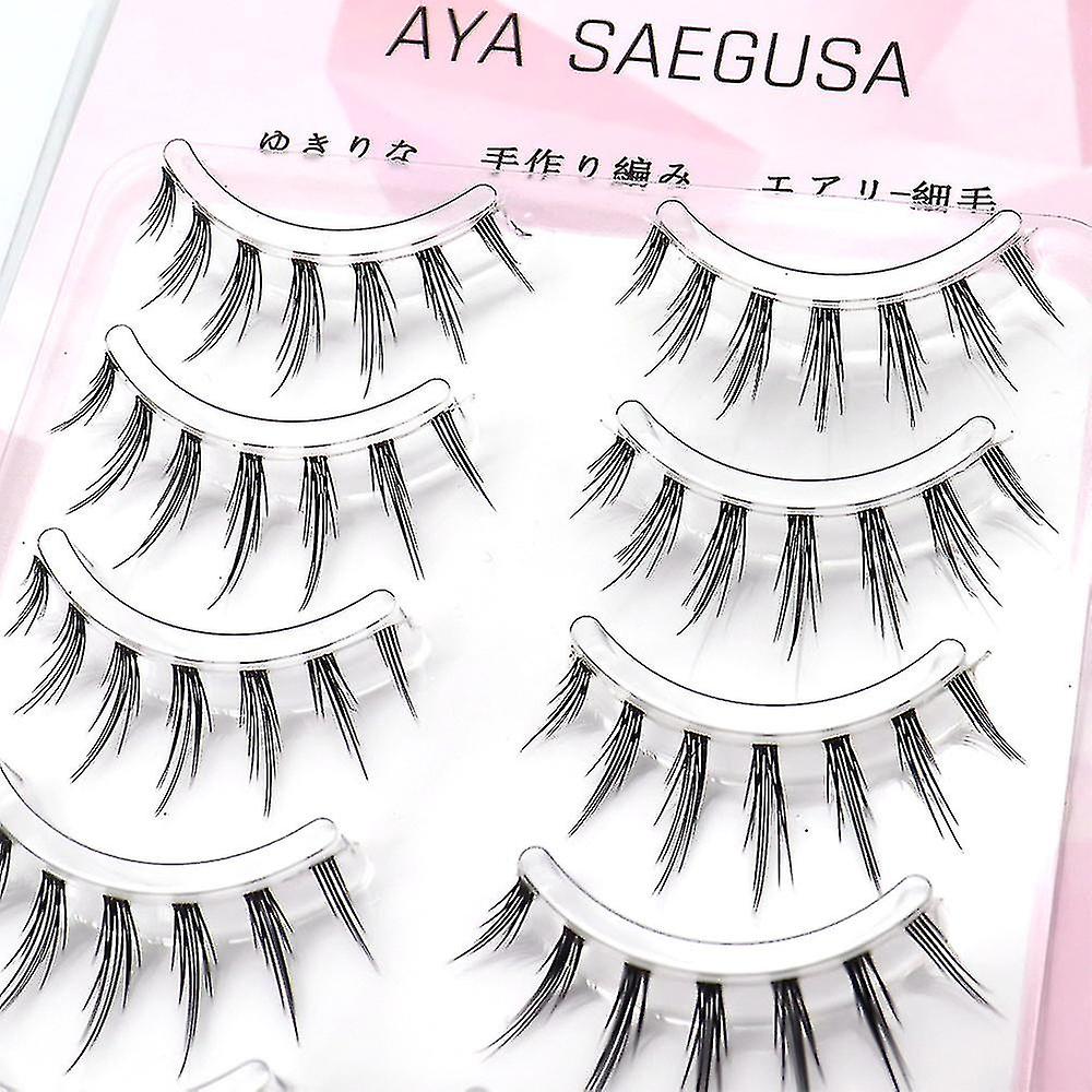 5 Pairs 3d Effect False Eyelashes Multiple Styles Soft Delicate Lashes For Wedding Stage Makeup