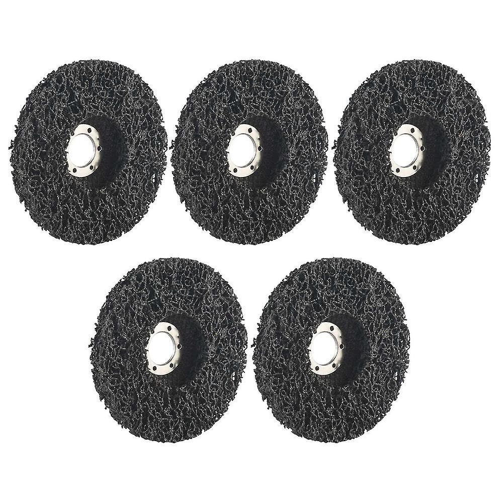 5pcs 125mm Black Strip Wheel Disc, Flaking Materials/paint/rust Removal Tool Surface Conditioning C