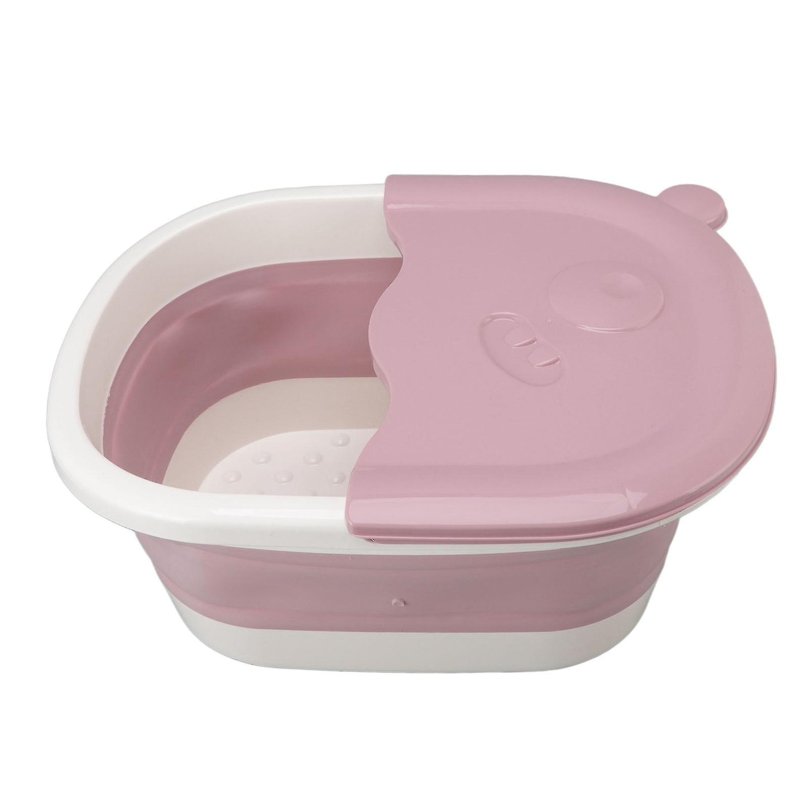 Foldable Plastic Foot Soaking Tub for Kids - Pink