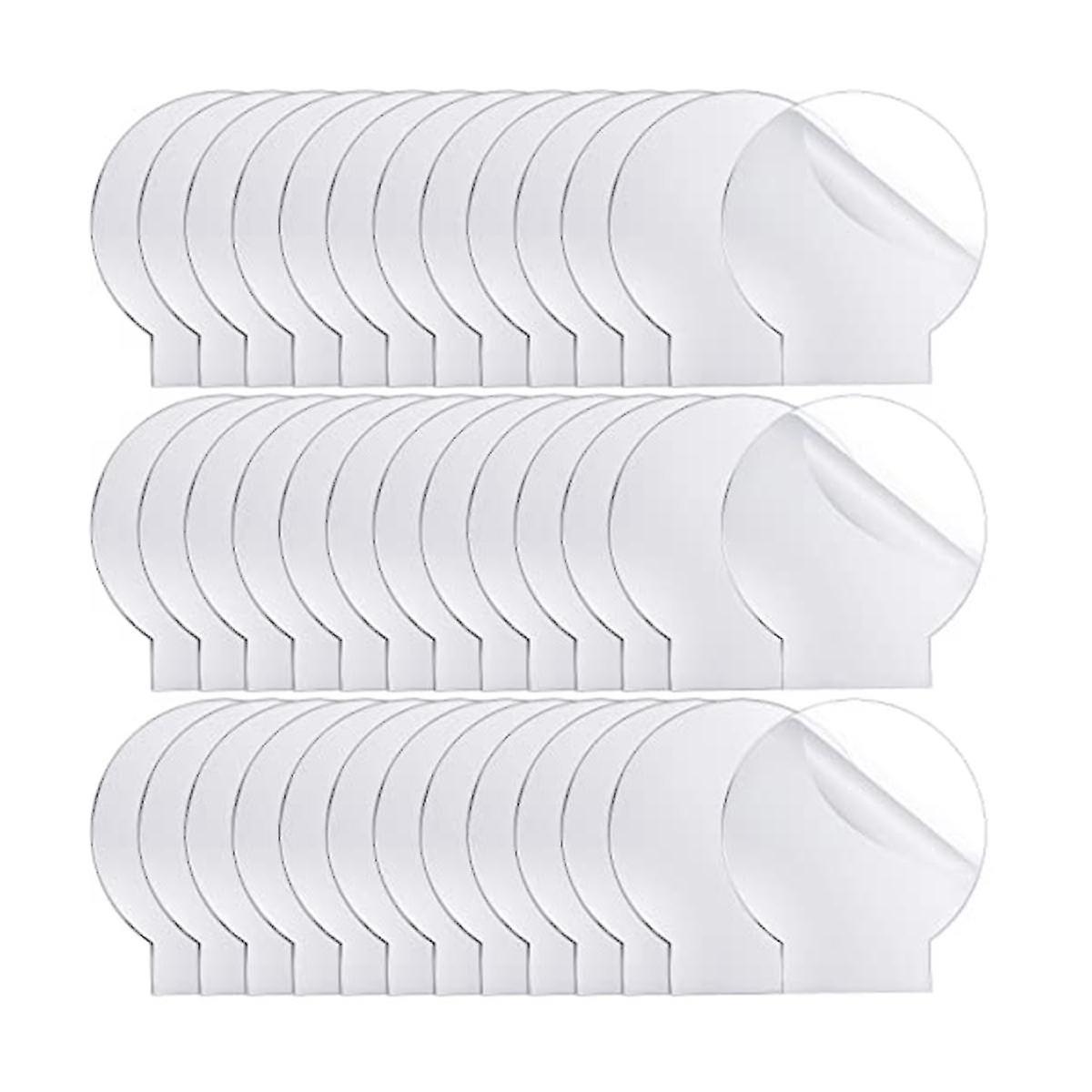 36 قطعة ورقة الاكريليك واضحة يلقي لقاعدة LED ، فراغات أكريليك سميكة ، مستديرة