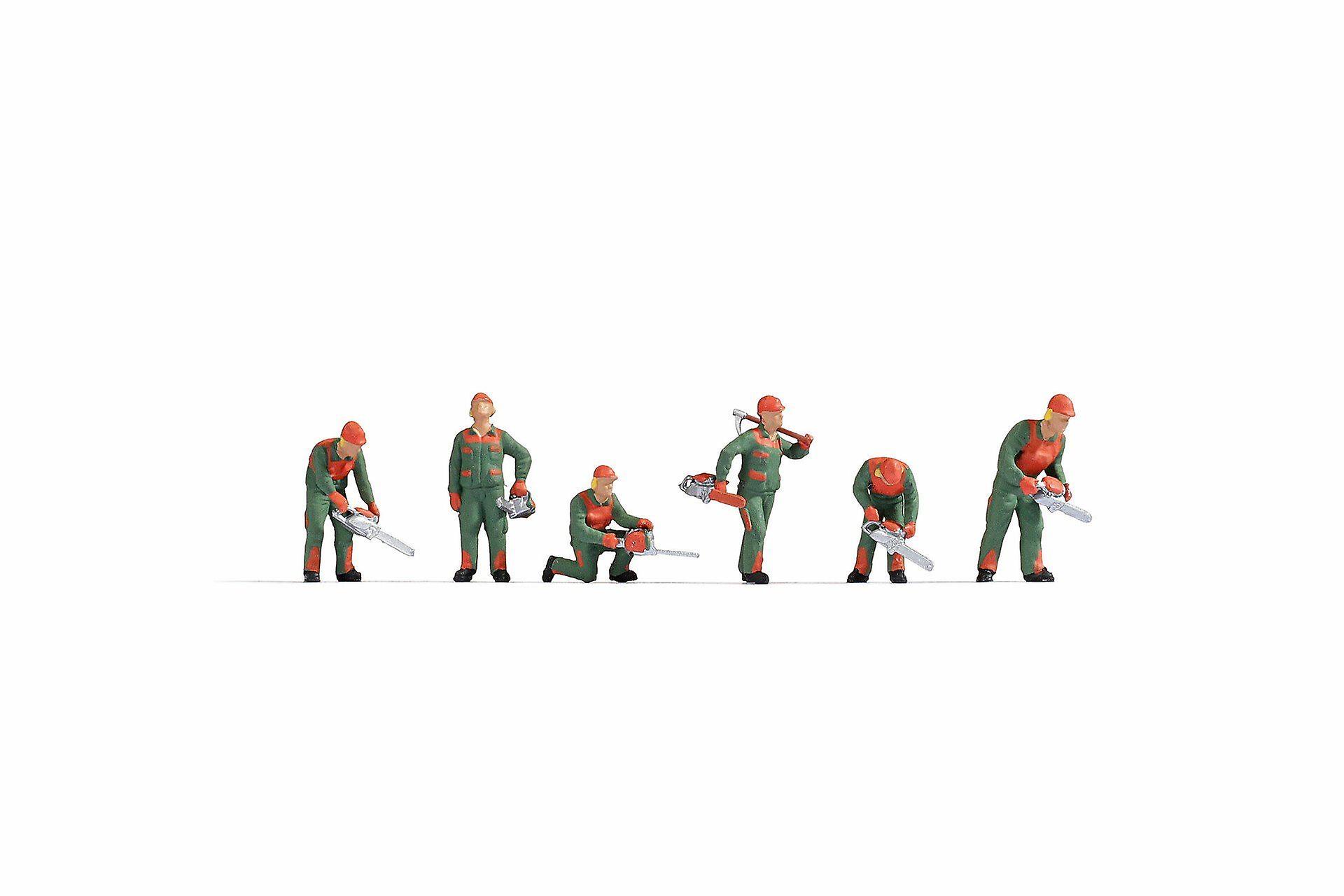 Noch N45061 Forest Workers (6) Figure set TT scale Plastic Painted TT Scale model