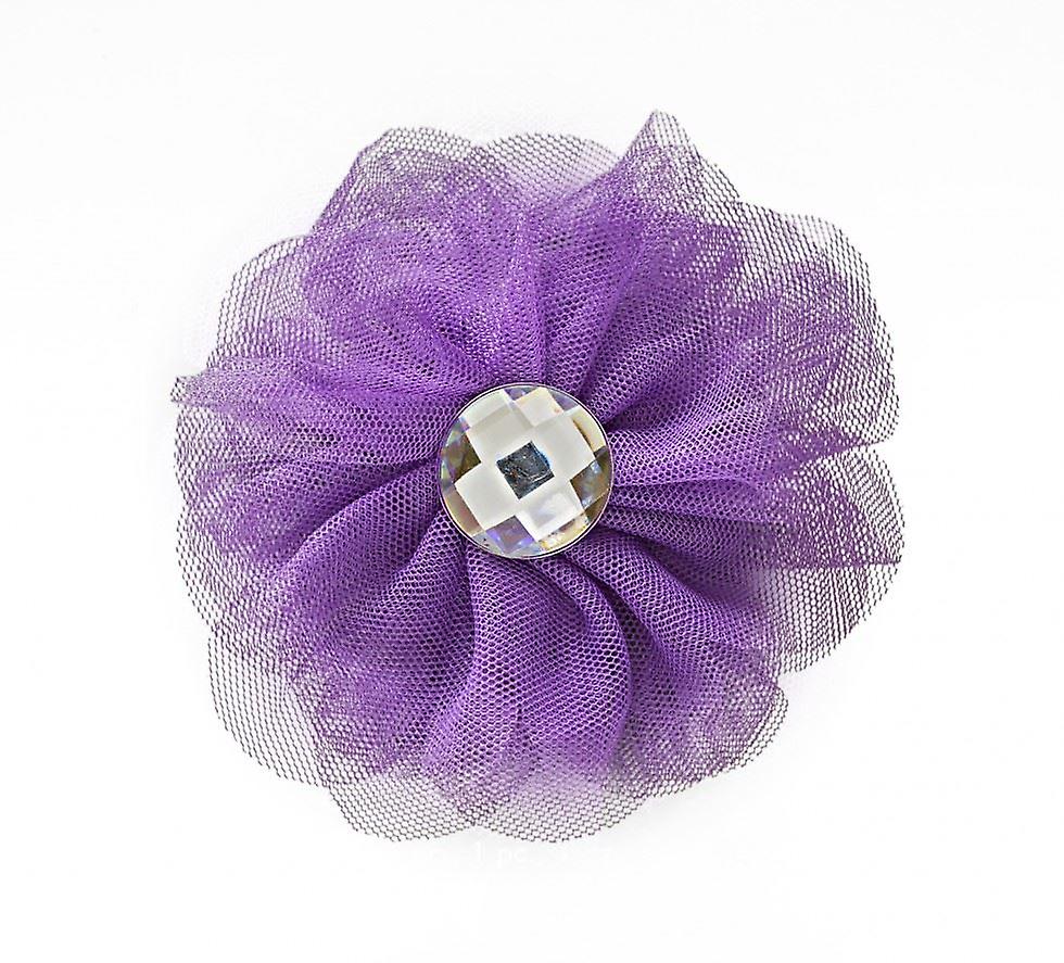 Simplicity Netted Flower Patch Motif  Purple - each