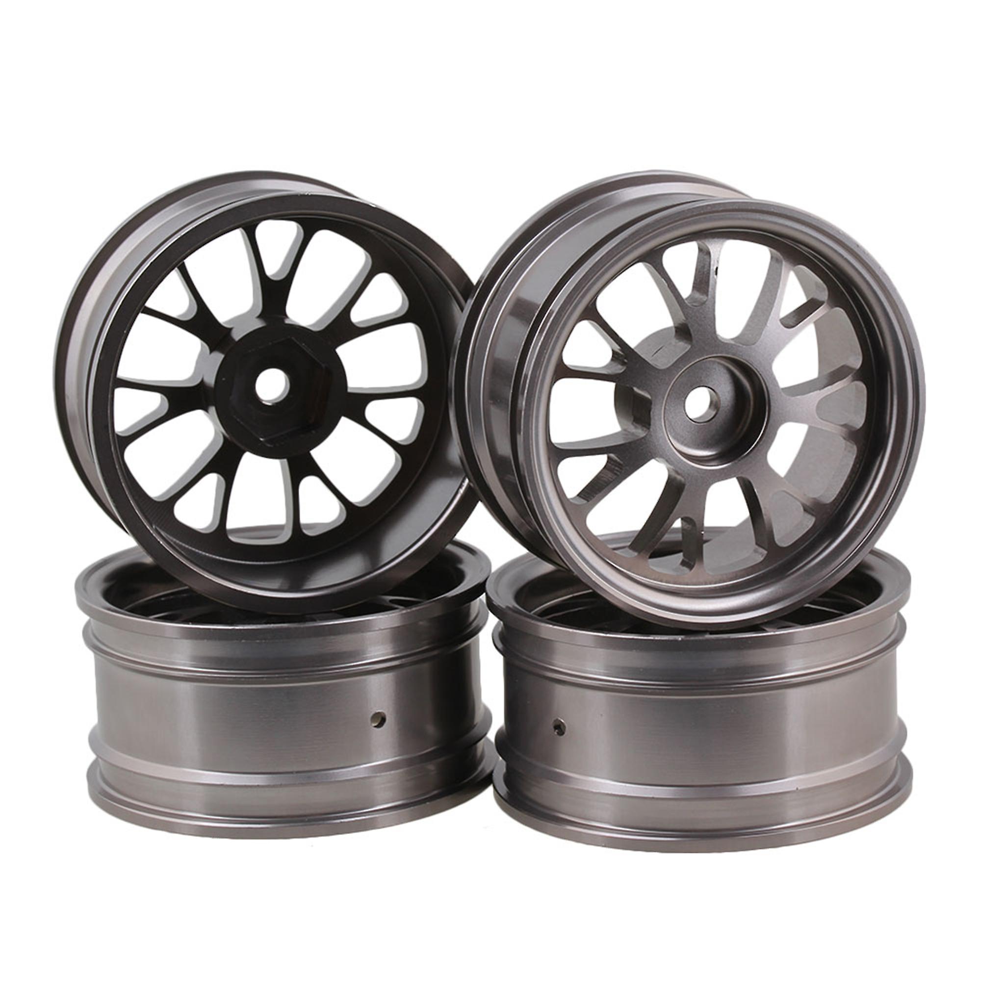 4pcs Titanium Upgrade Alloy Wheel Rims Y-Shape for RC1:10 On Road Car&Drift Car