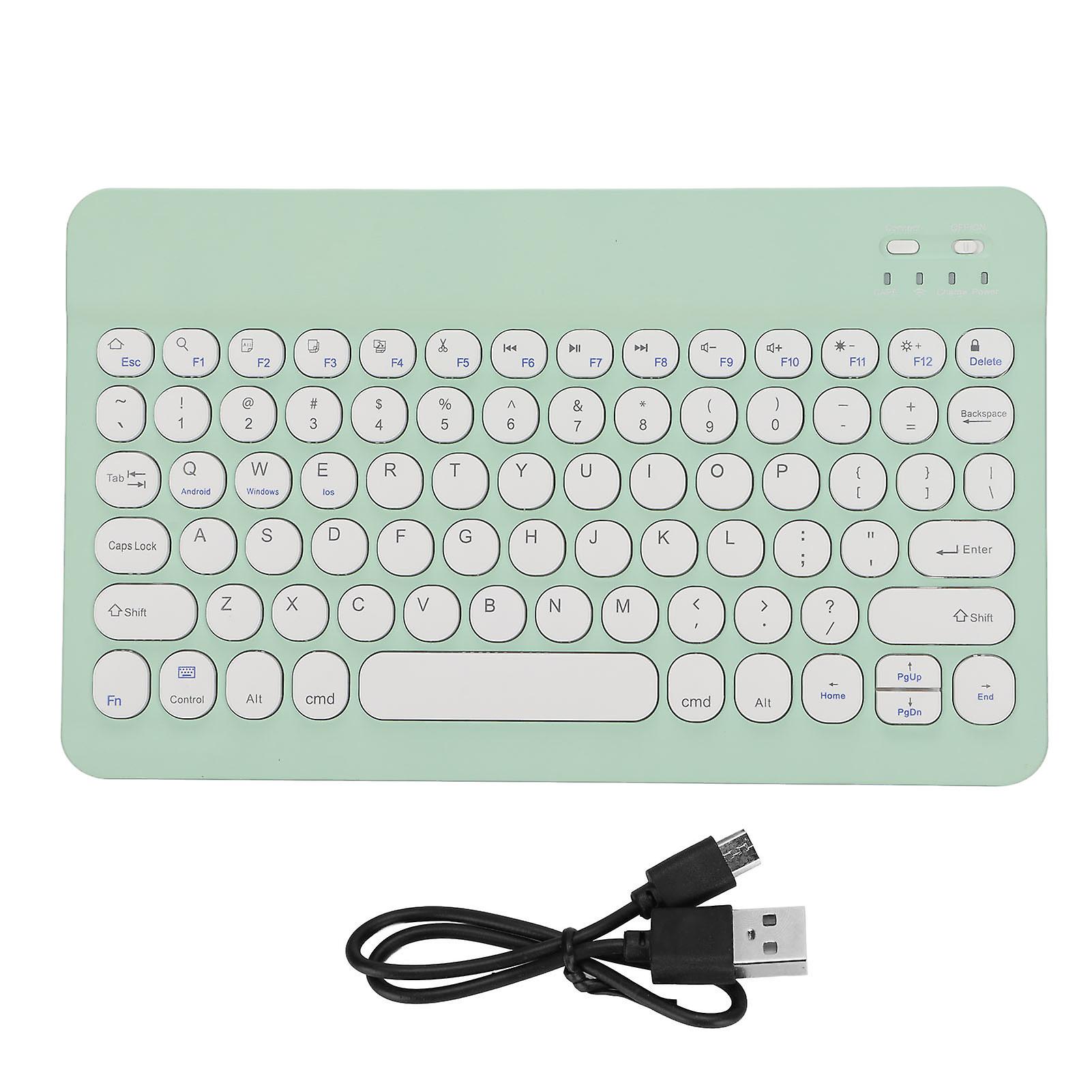 Wireless Keyboard Stable Connection for Mobile Phone Tablet Laptop Compatible with IOS Android Windows Green
