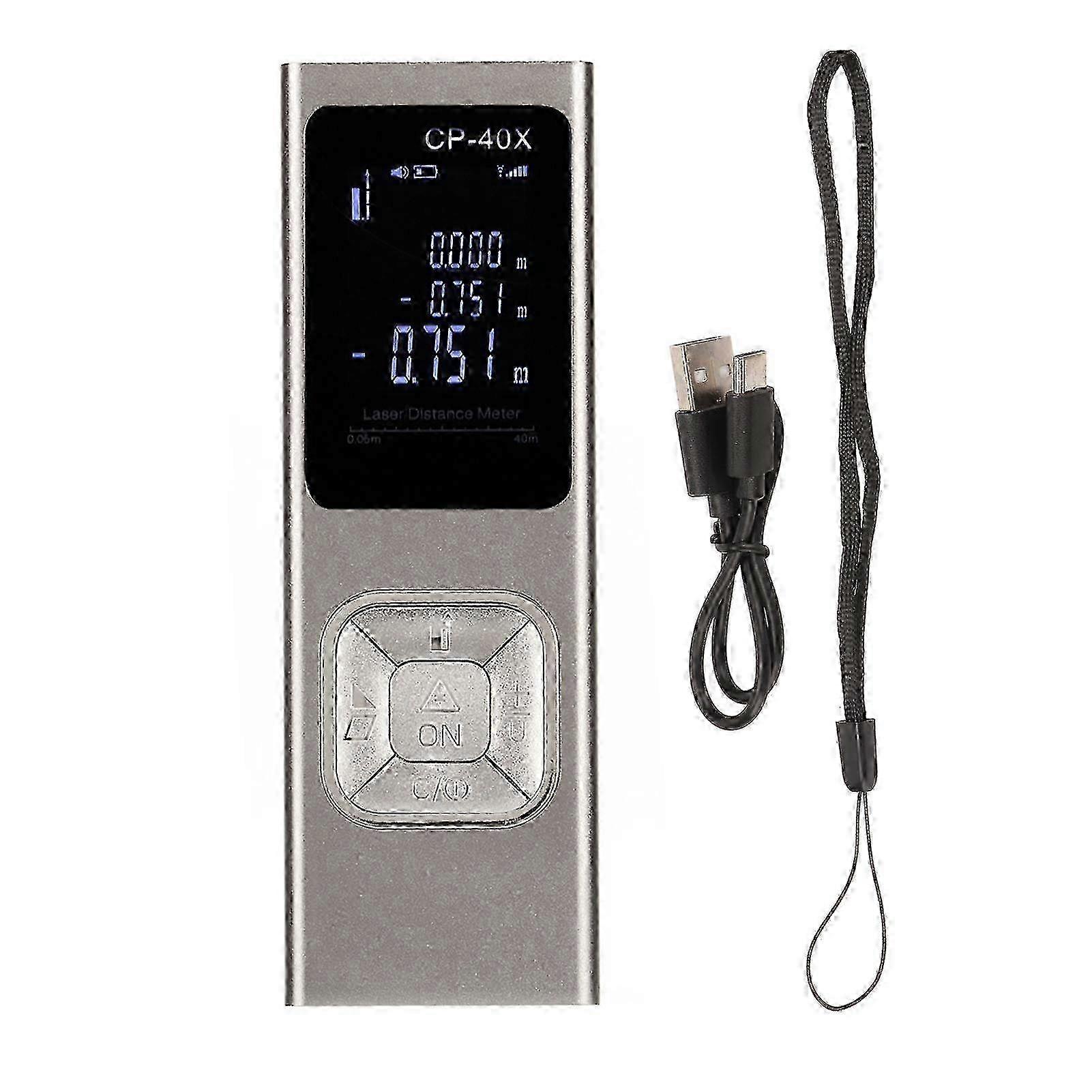 Handheld Laser Distance Meter Aluminium Alloy High Accuracy M Ft In Switching Units USB C Digital Laser Distance Measure