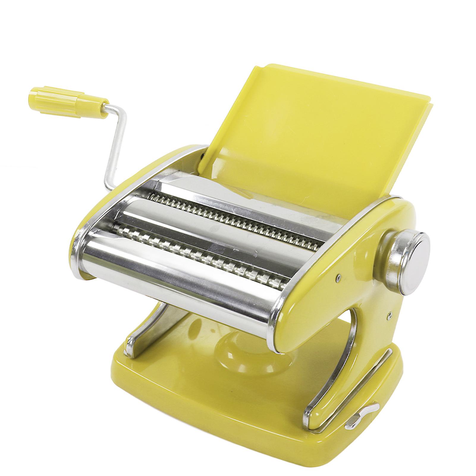 Multifunction Yellow Pasta Maker Machine with Suction & 2 Knives