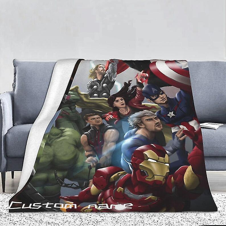 The Avengers Coperta Morbida Flanella Calda Tiro Coperta Nome Personalizzato Per Letto Divano Decorazioni Regalo Di Compleanno Di Natale 50x40 poll...