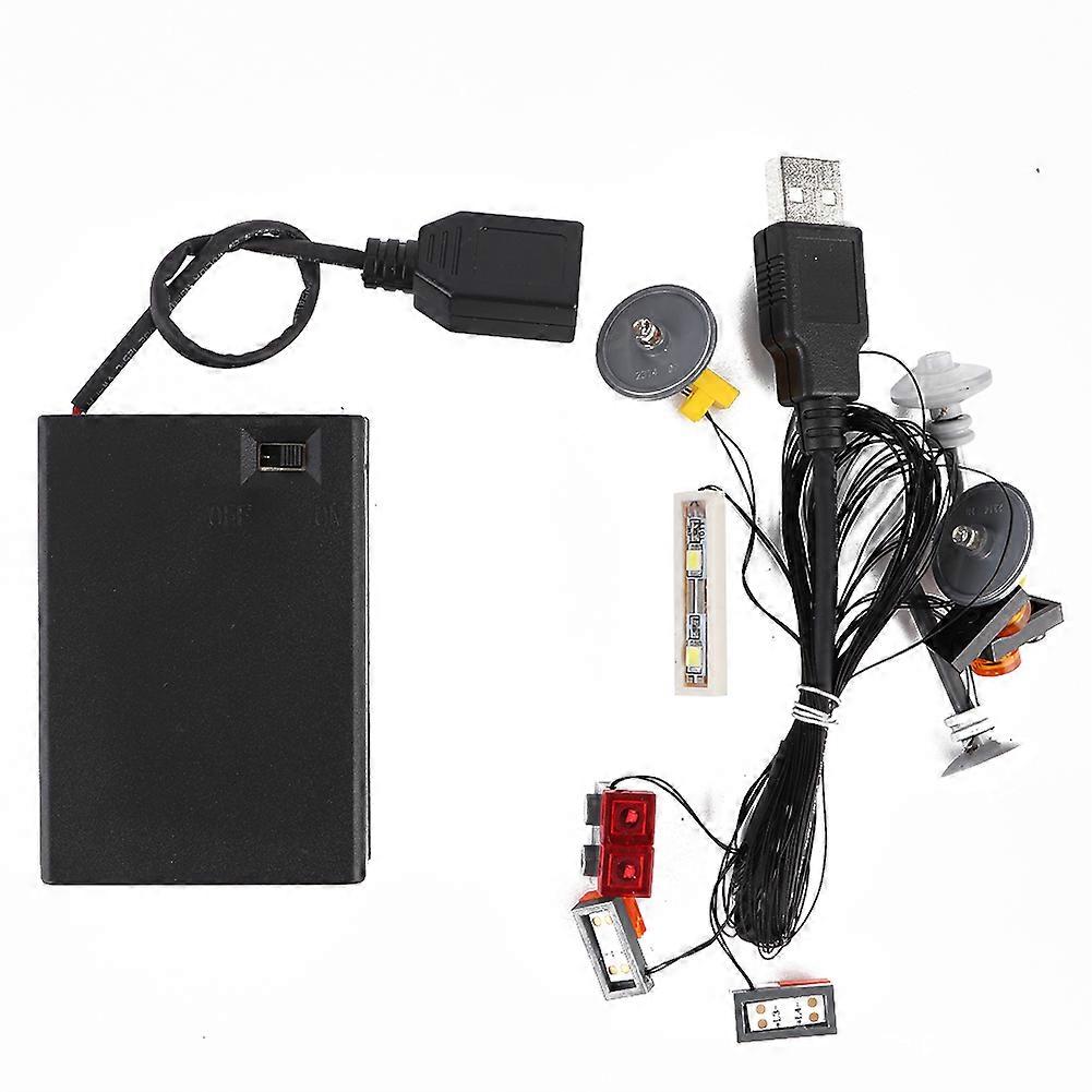 DIY Model Car Kit with LED Lights for Decorative Building Blocks