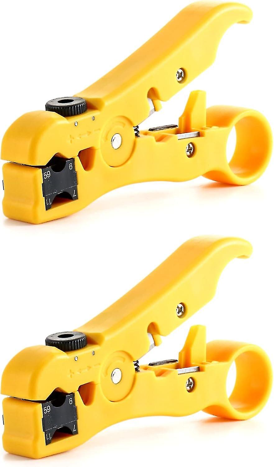 2 Pack Wire Stripping Tool , Universal Cable Cutter ,for Utp Cat5 Cat6 Cable Stripper - q36