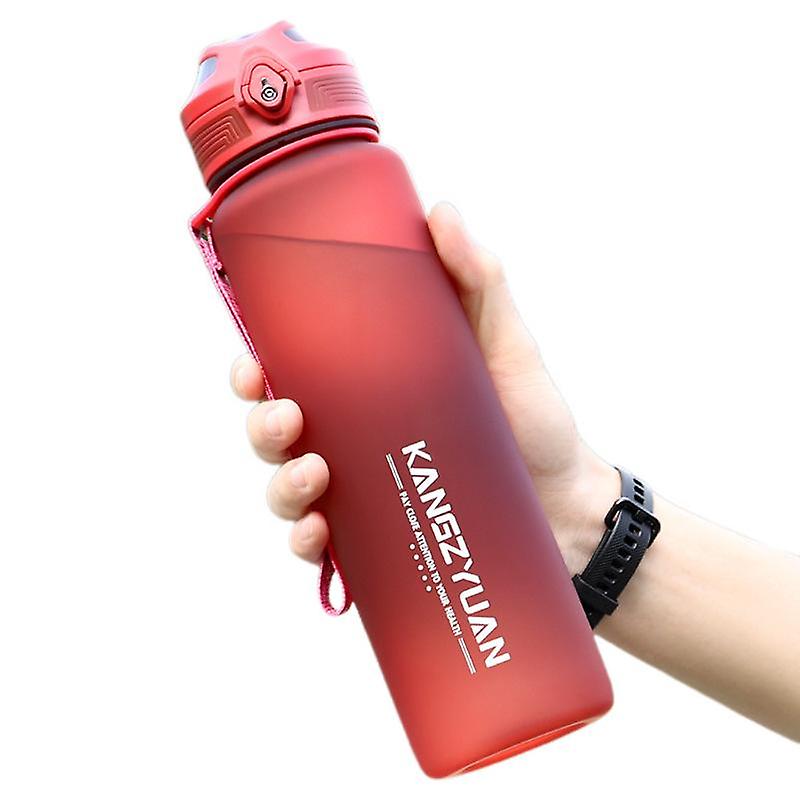 JUSCH Explosive tritan portable sports water cup summer outdoor riding fitness fall-resistant large-capacity water bottle grape red 1500ml(WZ2093),QIN