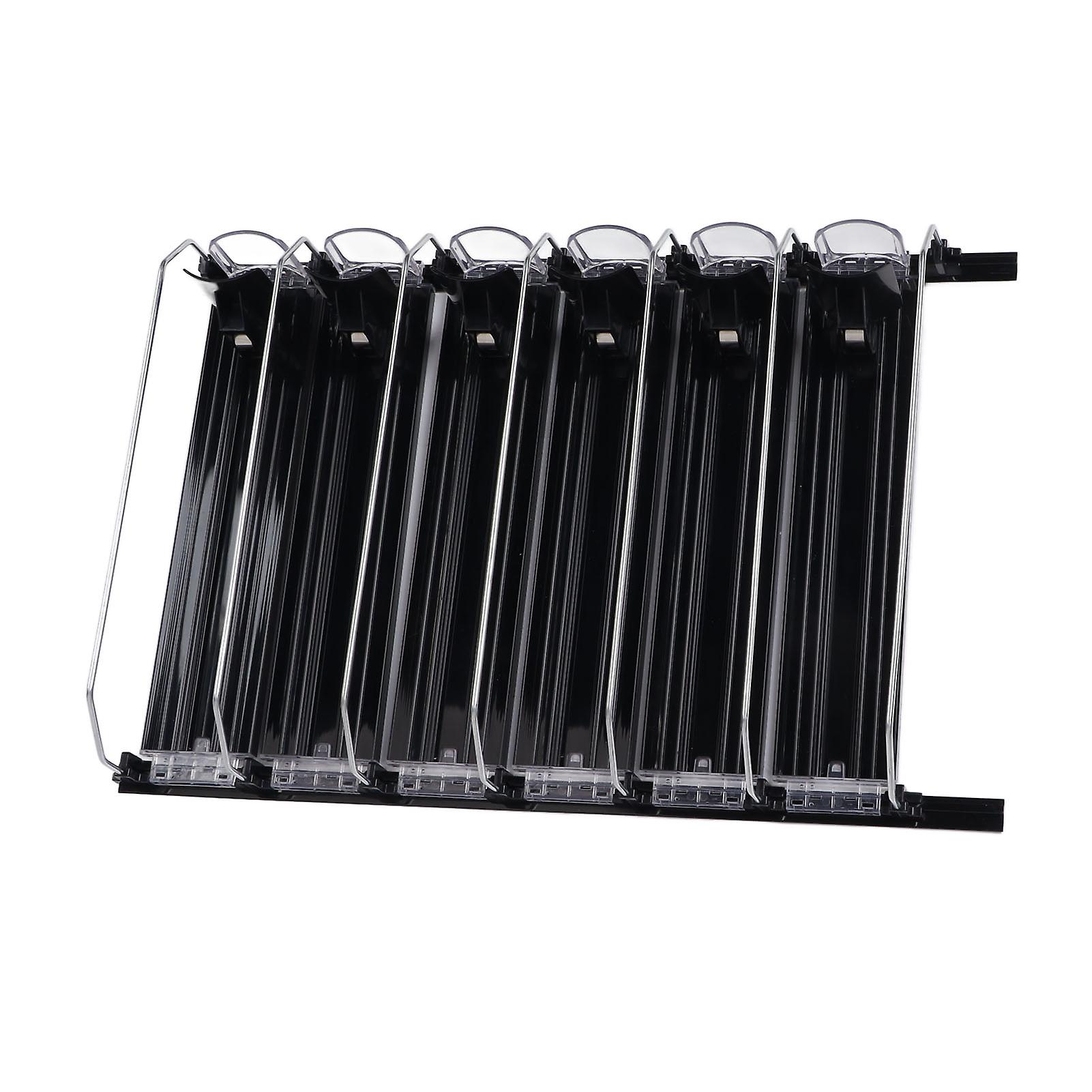 Automatic Black Adjustable Drink Pusher 31cm Fridge Can Organizer