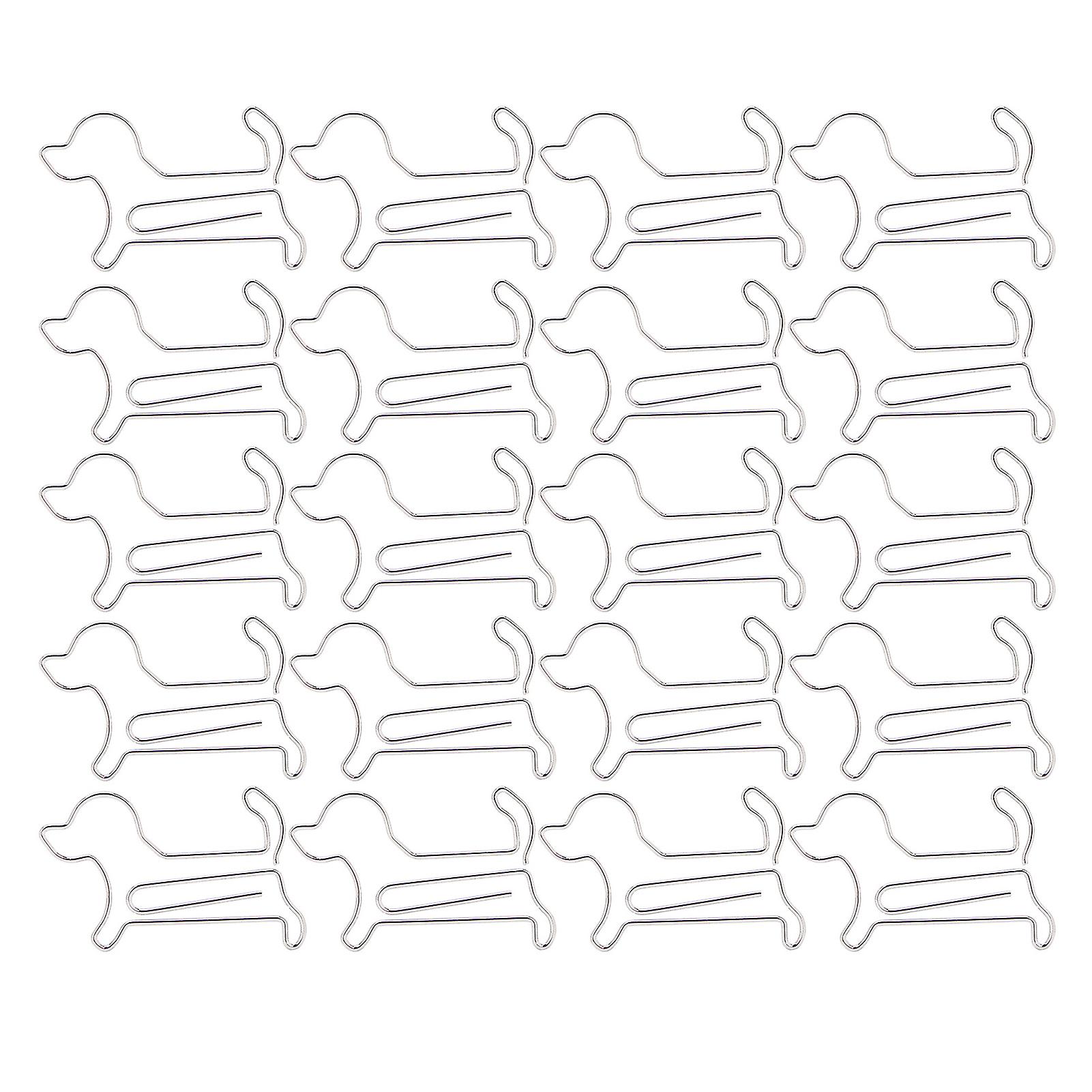 Mini Iron Paperclip, 20PCS, Dog Shape
