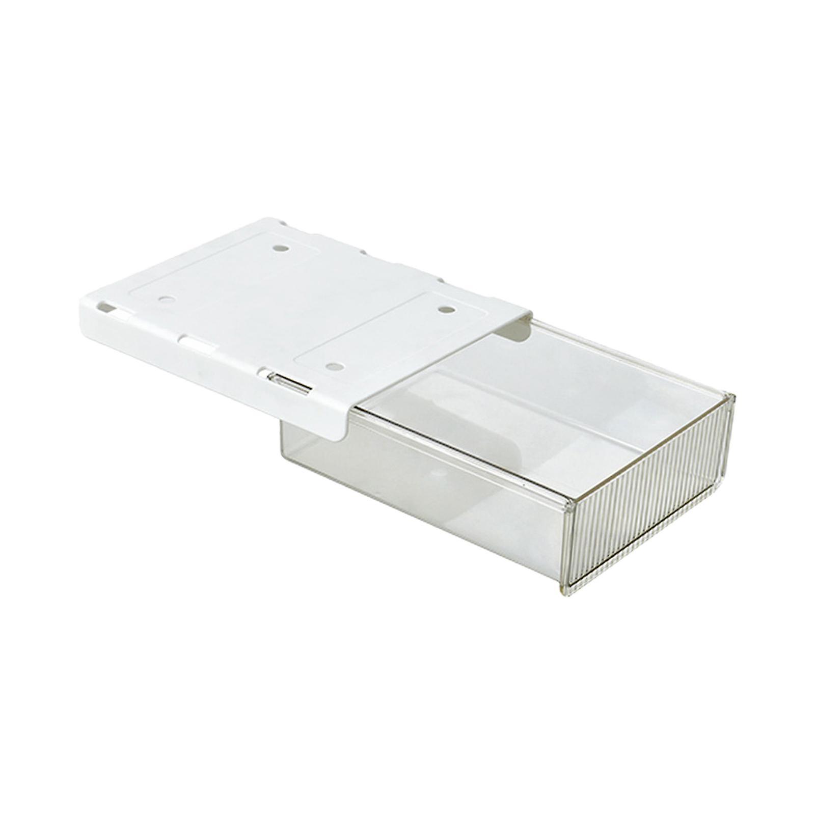 Under Desk Drawer Style Storage Box Under Table Storage Shelf Durable Container Desk Accessories Slide Out for School Desktop