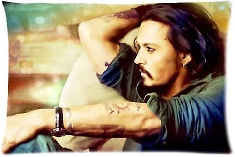Polyester Bed Pillow Pillowcases with Johnny Depp pattern standard (40cmx60cm) AB-6740