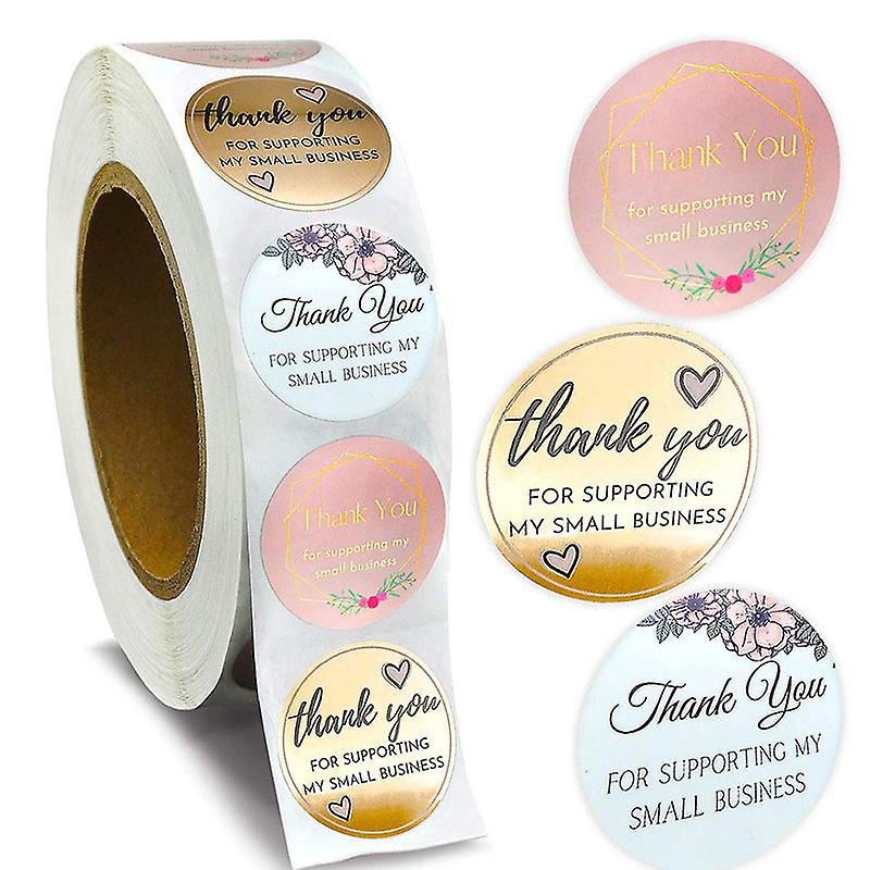 2X500pcs Christmas Xmas 4 Colors Thank You Sticker Label Gift Packaging Tape