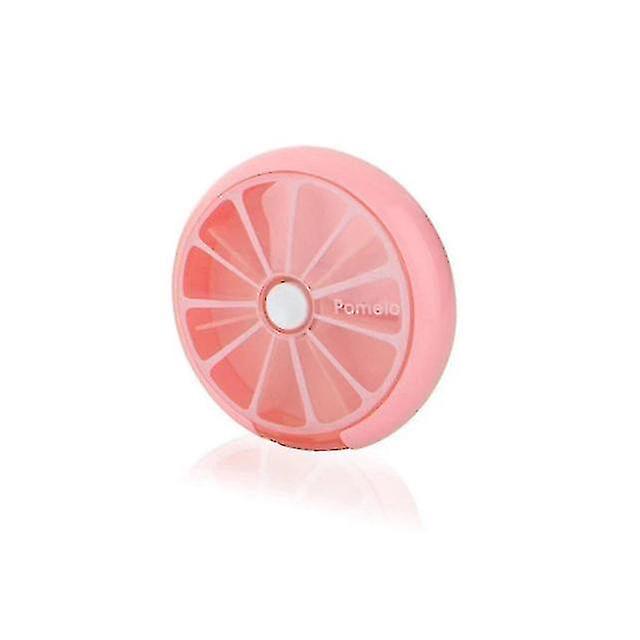 Portable Round Shape Small Medicine Pill Box Portable 7 Days Weekly Travel Medicine Holder Tablet Storage Case Container Pink