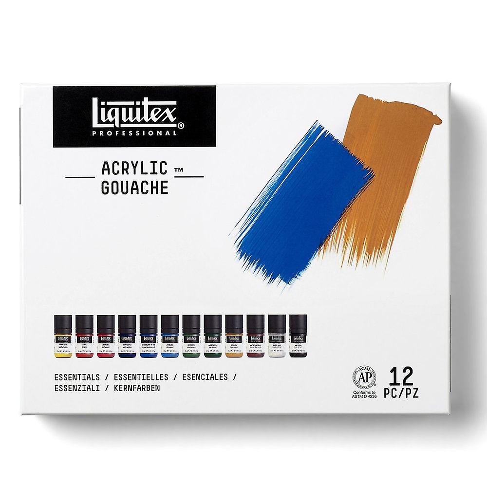 Liquitex Acrylic Gouache Paint Essentials Set 12 x 22ml