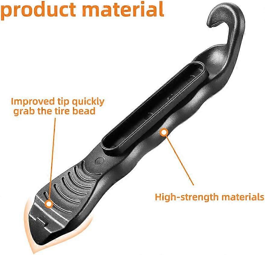 Set of 4 smooth bicycle tyre levers that won't damage the bead, professional design that makes the job easy, designed to clip on for storage, best tyr