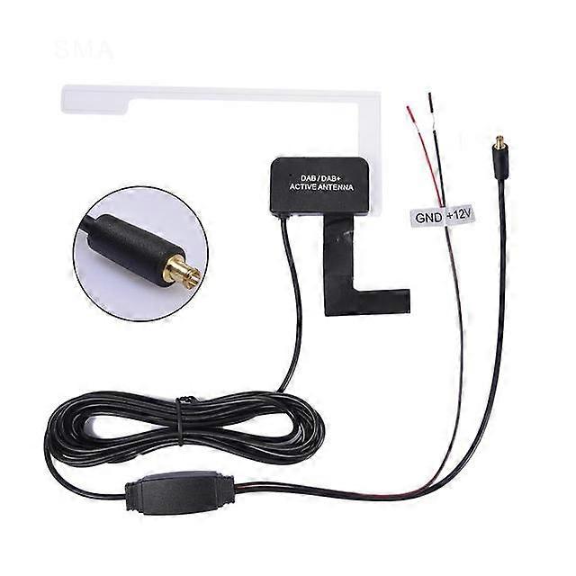 12V Glass Mount Car DAB Digital Radio Patch Aerial Antenna Adhesive Transparent Built-in Antenna European