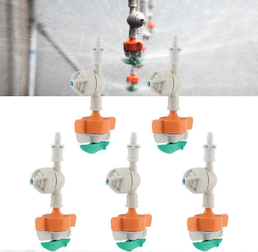 5 360 Rotating Spray Nozzles for Water Saving, Non-Slip Hanging Sprayer, Micro-Drip Filling Trims for Flower Beds, Vegetable Gardens