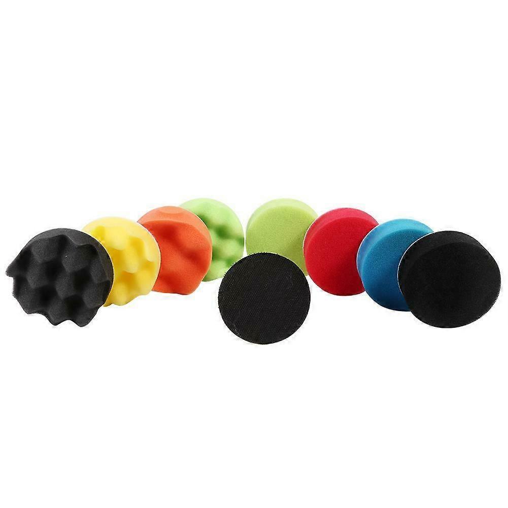 New 19 3inch Sponge Polishing Pad Set For Car Polisher Waxing M10 Drill Adapter