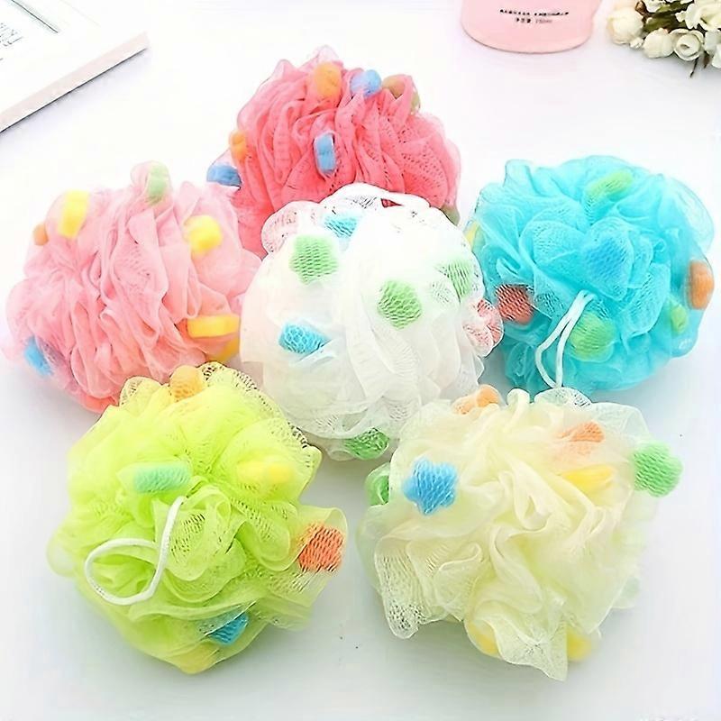 3-Pack Large Mesh Loofah Sponges - Gentle Exfoliating Body Scrubbers with Hanging Rope for Spa-Quality Cleansing, Soft and Gentle on Skin, Unscented B