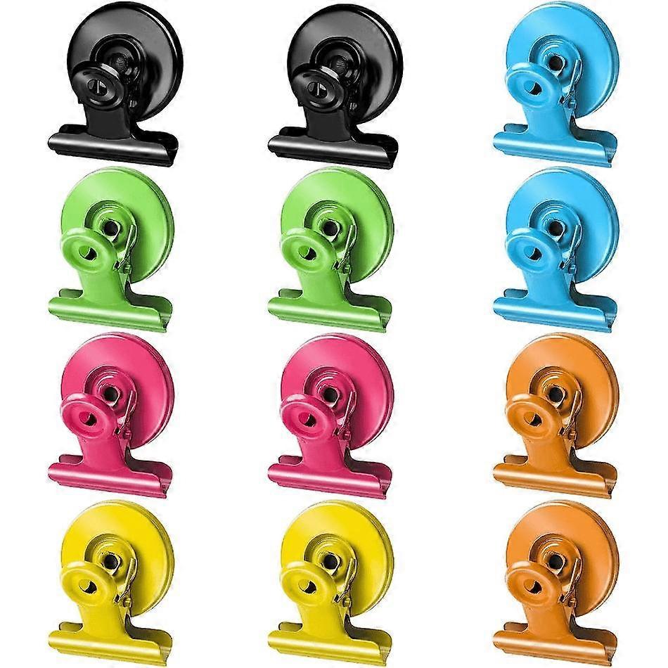 ヘビーデューティ丸型金属マグネットクリップ - 傷のない、家庭やオフィス用の強力なグリップ、耐久性のある冷蔵庫用マグネットホルダー