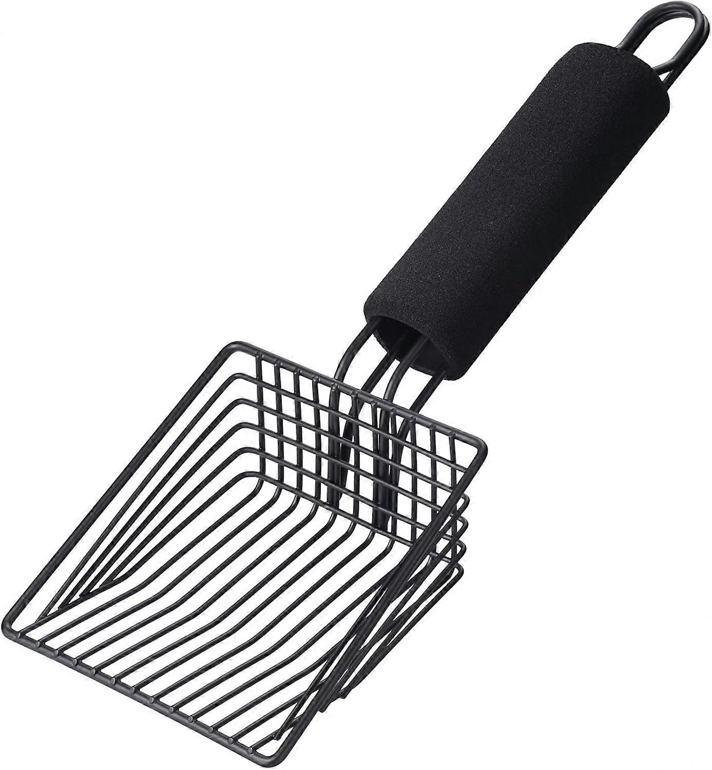 Metal Cat Litter Scoop - Fast Sifting Deep Shovel with Comfy Handle, Designed for Multi-Cat Owners