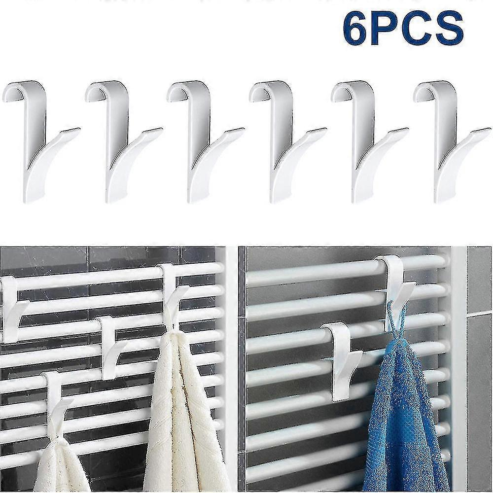 6pcs / set Combinado Radiator Hook Door Hanging Towel Hooks Holder