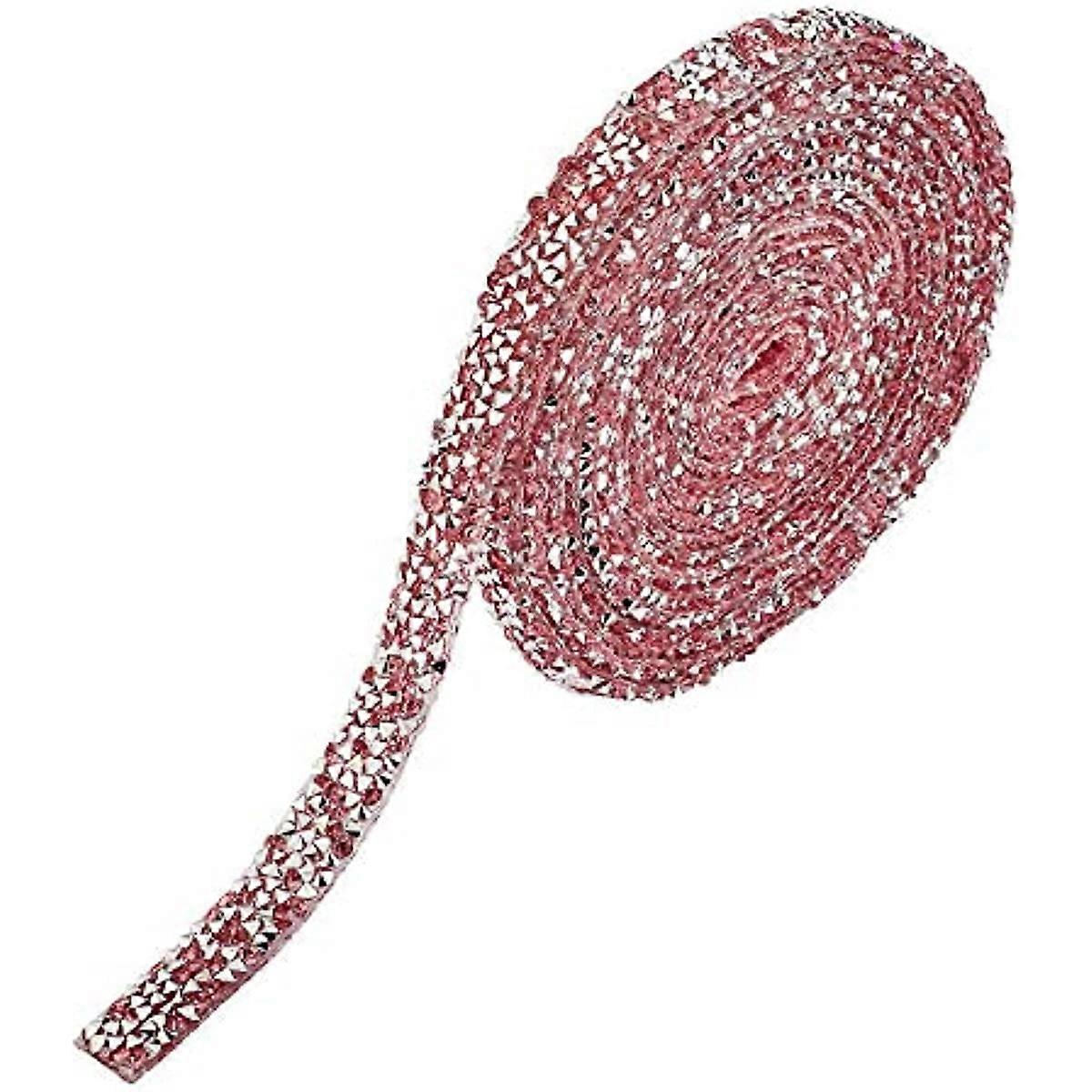 3 Yards Crystal Rhinestone Ribbon Bling Ribbon Wrap Sparkling Rhinestone Ribbon Resin Hotfix Belt