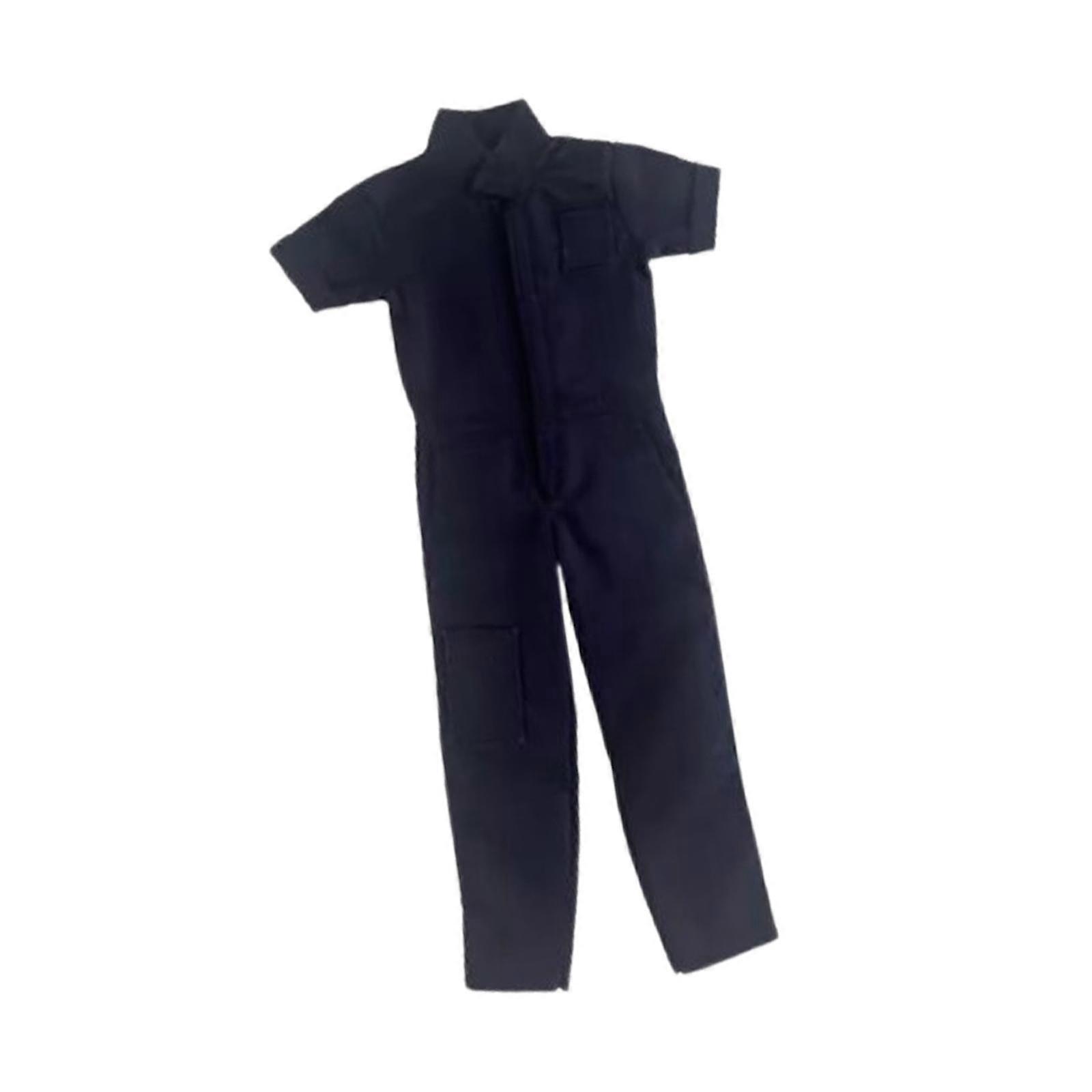 1/12 Scale Figure Jumpsuit Retro Overalls for 6inch Male Figures Accessories blue