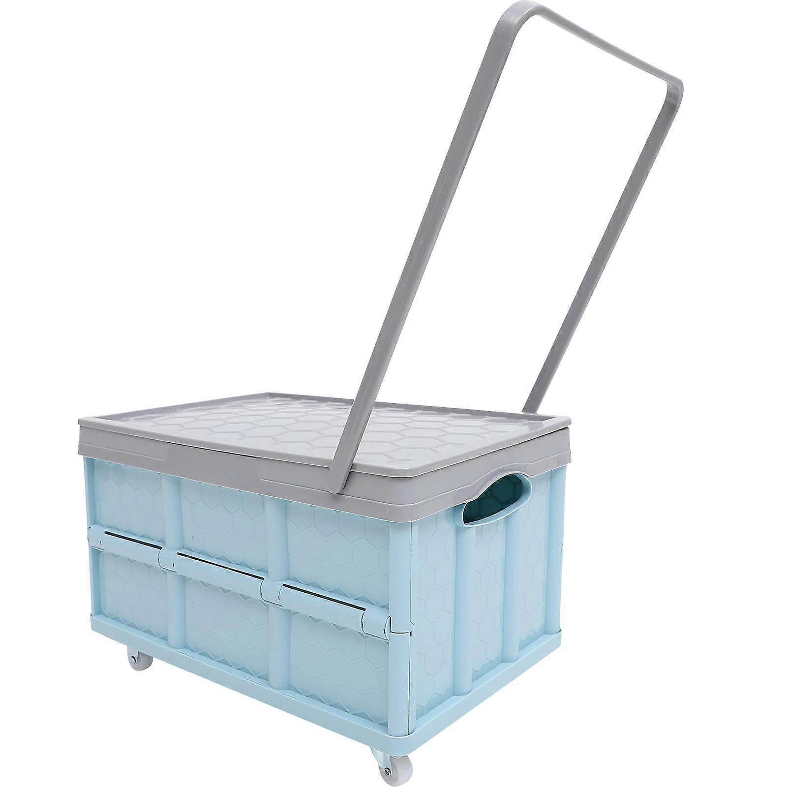 Lidded Storage Bin Collapsible Storage Box Stackable Clothes Storage Box With Wheel