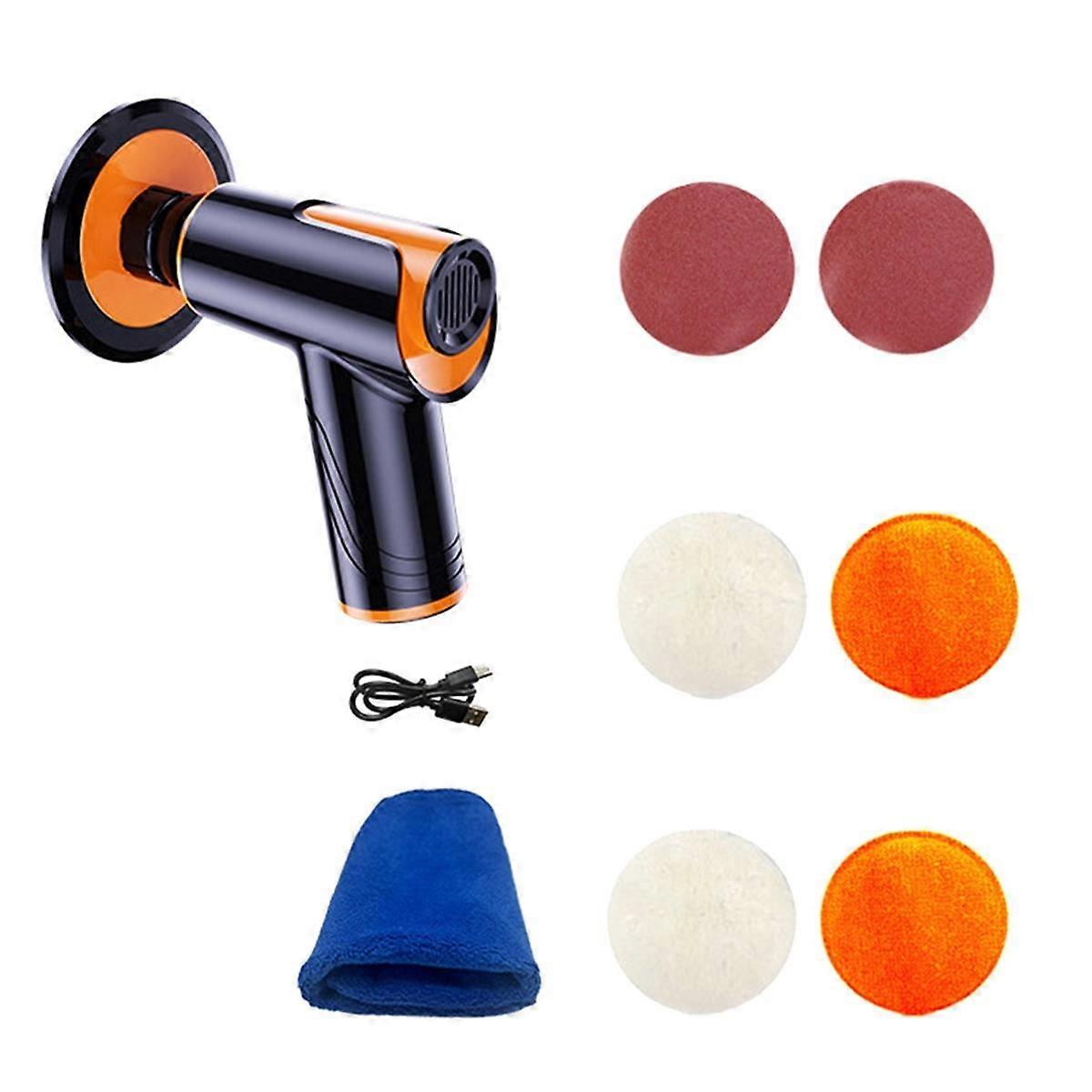 Polisseuse à cire pour voiture 100 W, mini polisseuse portable sans fil, rechargeable par USB