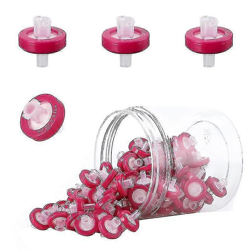 100 Pcs Syringe Filters Ptfe Hydrophobic 0.22um Membrane 13mm Pore Filtration Non-sterile Syringe L-Yvan