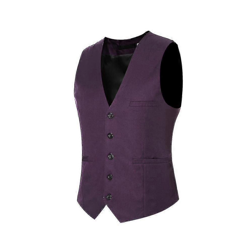 Herren Anzug mit V-Ausschnitt Weste Baumwolle Slim Four Seasons Weste-Yvan