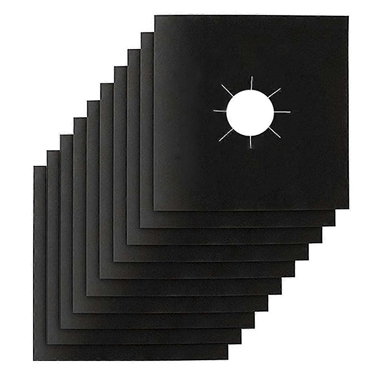 10 Pcs Stove Burner Covers Thickness 0.2mm, Square Stove Burner Liner Cover ,keeps Stovetop Clean